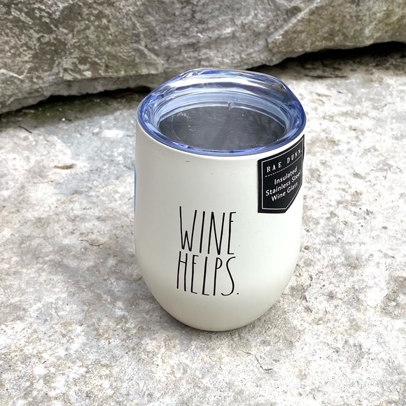 Rae Dunn WINE HELPS Insulated Wine Glass